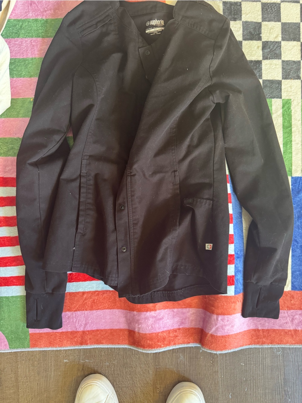 XS Scrub Cherokee Black women’s Chino Jacket- medical